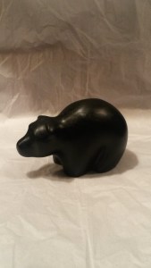 Palm-sized totem bear in chlorite